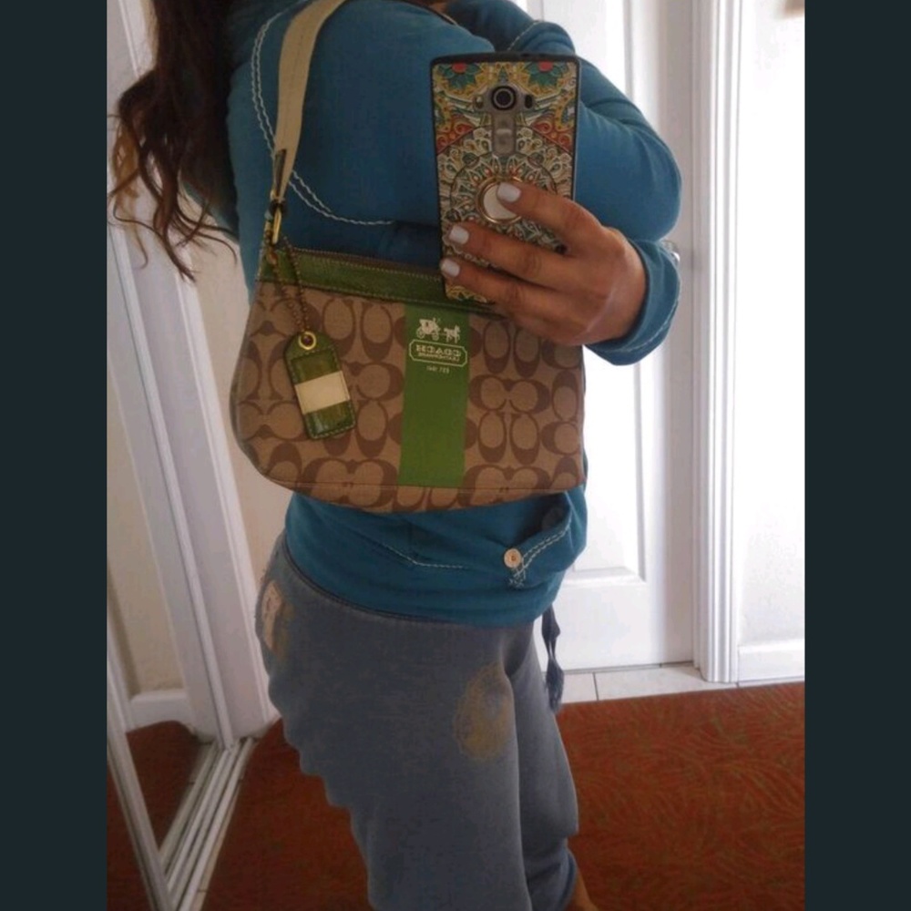 Beautiful "Green" Coach Shoulder Bag
